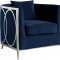 Circa Accent Chair 573 in Navy Velvet Fabric by Meridian