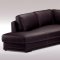 Espresso Full Leather Modern Sectional Sofa