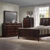 B385 Bedroom 5Pc Set in Walnut w/Options