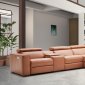 Picasso Power Motion Sectional Sofa in Caramel Leather by J&M