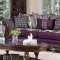 Emilia Sofa SM6419 in Purple Chenille Fabric w/Options