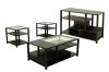 Black 3Pc Wood Coffee Table Set w/Optional Sofa Table