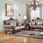 Elizabeth Sofa in Brown Fabric w/Options