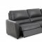 Sloan Power Motion Sectional Sofa Dark Gray Leather by Beverly