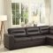 Terza Sectional Sofa 9924DBR in Dark Brown by Homelegance