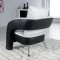 Black and White Leather Ultra Modern 4Pc Living Room Set