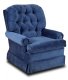 Blue Fabric Comfortable Traditional Swivel Rocker Recliner