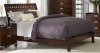 Warm Cherry Finish Contemporary Bedroom w/Optional Items