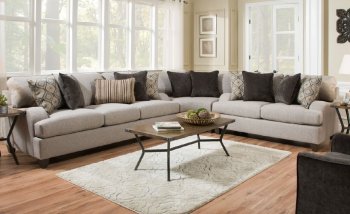 Cantia Sectional Sofa 55800 in 2-Tone Gray Fabric by Acme [AMSS-55800-Cantia]