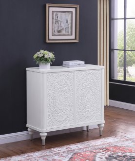 Cardella Accent Cabinet 950411 in Distressed White by Coaster