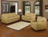 Butterscotch Bonded Leather Modern Sofa & Loveseat Set w/Options