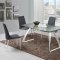 Chloe Dining Table 5Pc Set w/Clear Glass Top by Chintaly