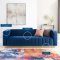 Charisma Sofa in Navy Velvet Fabric by Modway w/Options