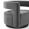 Spin Swivel Accent Chair in Gray Velvet by Modway