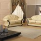 Cleopatra Sofa Set 3Pc in Beige Half Leather by VIG