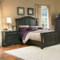 Dark Mocha Finish Classic 5Pc Queen Size Bedroom Set w/Post Bed