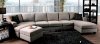 Traci Sectional Sofa CM6600 in Light Gray Linen-Like Fabric