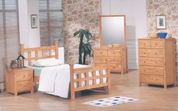 Contemporary Maple Finish Kid's Bedroom [AMKB-104-9230]