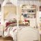 White Wash Finish Traditional Kids Bedroom w/Poster Bed