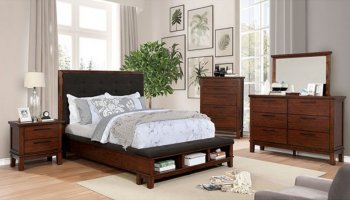 Knighton Bedroom CM7528 in Brown Cherry w/Options [FABS-CM7528-Knighton]