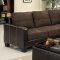 Lavena Sectional Sofa CM6453DK in Microfiber & Leatherette