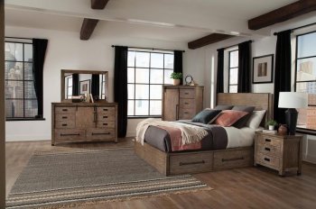 Meester Bedroom 215590 in Rustic Barn Door by Coaster w/Options [CRBS-215590-Meester]