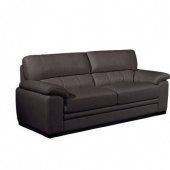 Amely 436002 Sofa & Loveseat in Brown Half Leather by New Spec