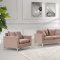 Naomi Sofa 633 in Pink Velvet Fabric by Meridian w/Options