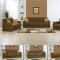 Dark Brown Fabric Contemporary Living Room w/Sleeper Sofa