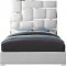 Milan Bed in White Faux Leather by Meridian w/Options