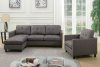 Ceasar Sectional Sofa Set 53315 in Gray Fabric by Acme w/Chair