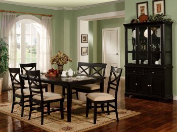 Black Finish Contemporary Dining Room Furniture [CRDS-30-101270]