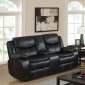 Gatria Reclining Sofa CM6981 Black Leatherette w/Options