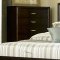 Merlot Finish Contemporary Bedroom w/Optional Items