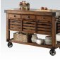 Kaif 98184 Kitchen Cart in Chestnut by Acme