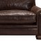 Columbus Sofa 54045 MI Piace in Vintage Espresso Genuine Leather