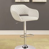 100829 Adjustable Bar Stool Set of 2 in White by Coaster