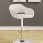 100829 Adjustable Bar Stool Set of 2 in White by Coaster