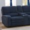 Dundee Power Sofa 603371PP in Navy Blue by Coaster w/Options