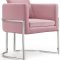 Pippa Accent Chair 524 in Pink Velvet Fabric by Meridian