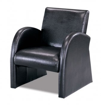 Black Vinyl Finish Retro Styled Lounge Chair [CRAC-510-8003]