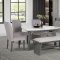 D8192DT Dining Room Set by Global w/Triangle Marble Top Table