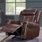 U2101B Motion Sofa Chocolate Bonded Leather by Global w/Options