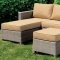 Sabina Patio Reversible Sectional w/Ottoman CM-OS1830 in Tan