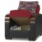 Mobimax Sofa Bed in Red Fabric by Casamode w/Options