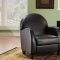 Brown or Black Bonded Leather Modern Elegant Accent Chair