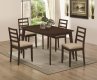 Christoph 104961 5Pc Dining Set in Medium Brown by Coaster