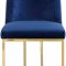 Heidi Dining Chair 776 Set of 2 Navy Velvet Fabric by Meridian