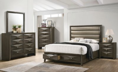 Salano 5Pc Bedroom Set 215881 in Mod Grey by Coaster w/Options