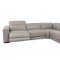 Tyler Power Motion Sectional Sofa in Taupe Leather Beverly Hills